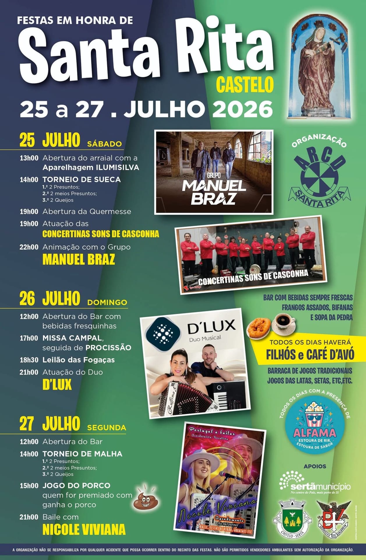 Cartaz de Festas em Honra de Santa Rita