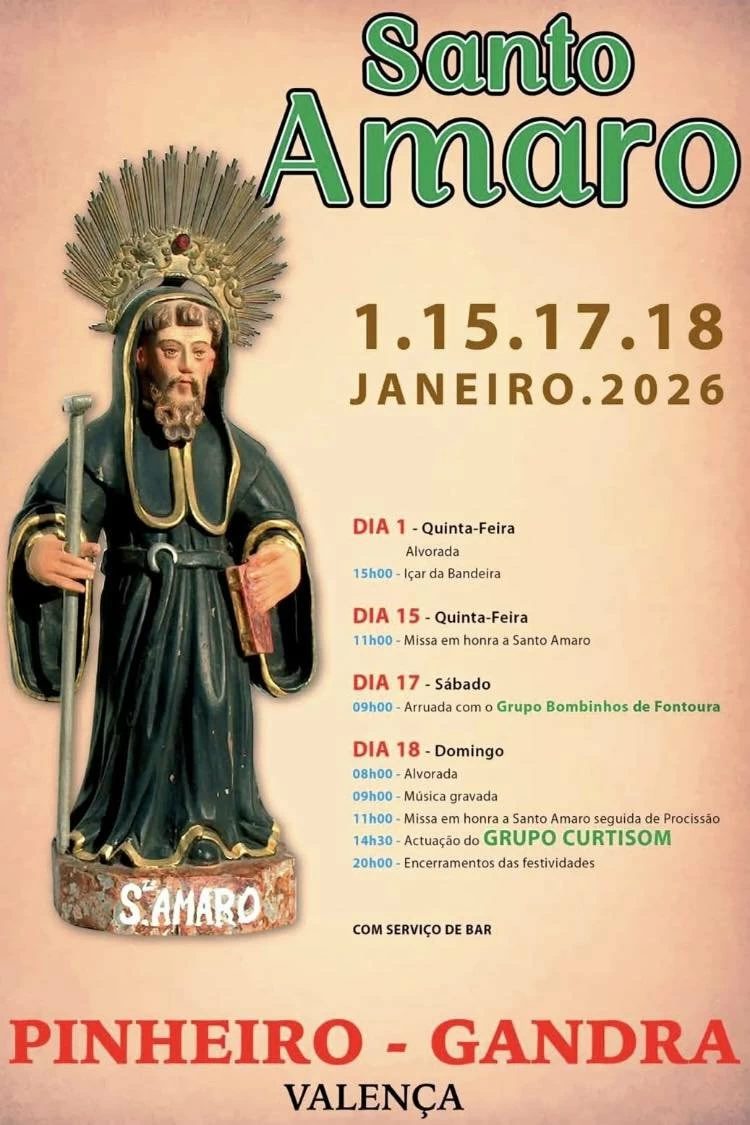 Cartaz de Festas em honra de Santo Amaro