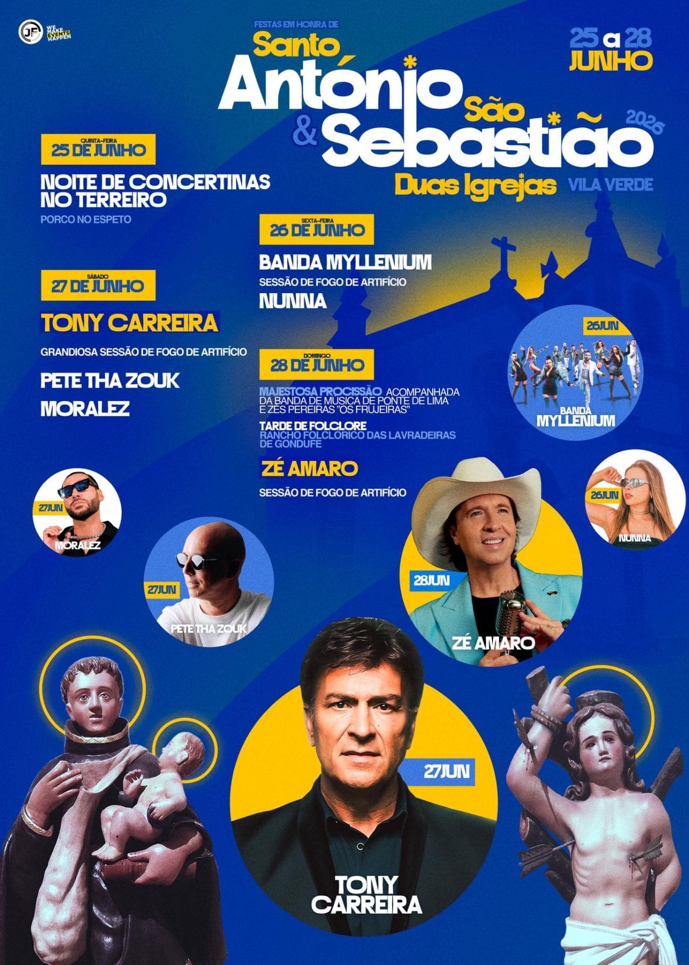 Cartaz de Festas em Honra de Santo António e São Sebastião