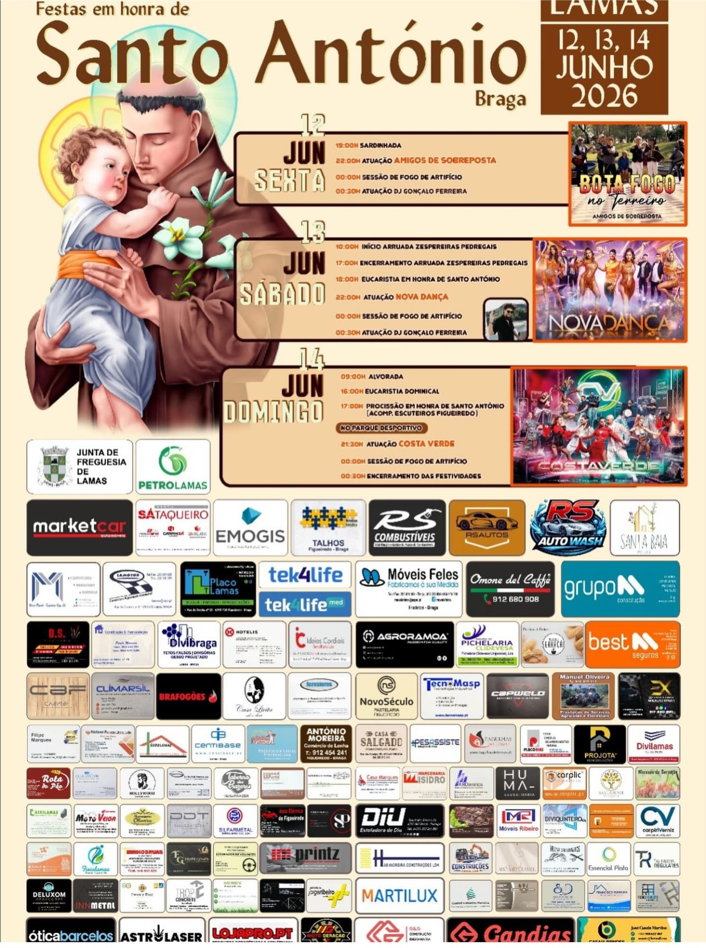 Cartaz de Festas em Honra de Santo António