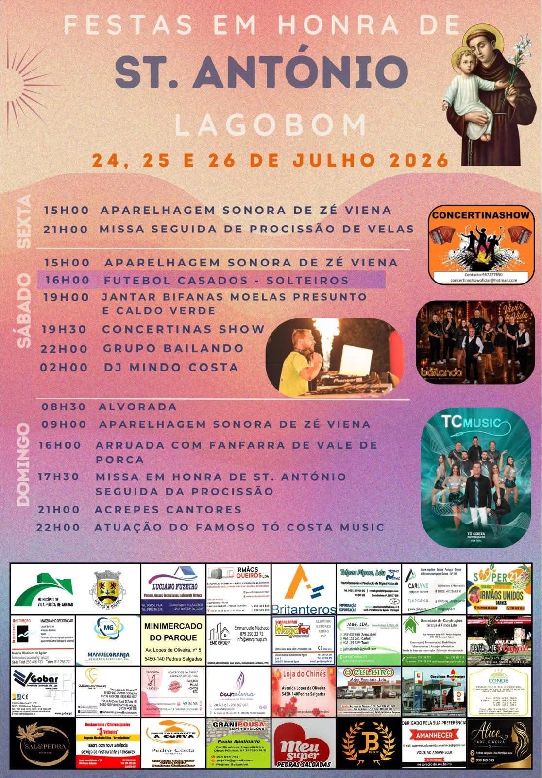 Cartaz de Festas em Honra de Santo António