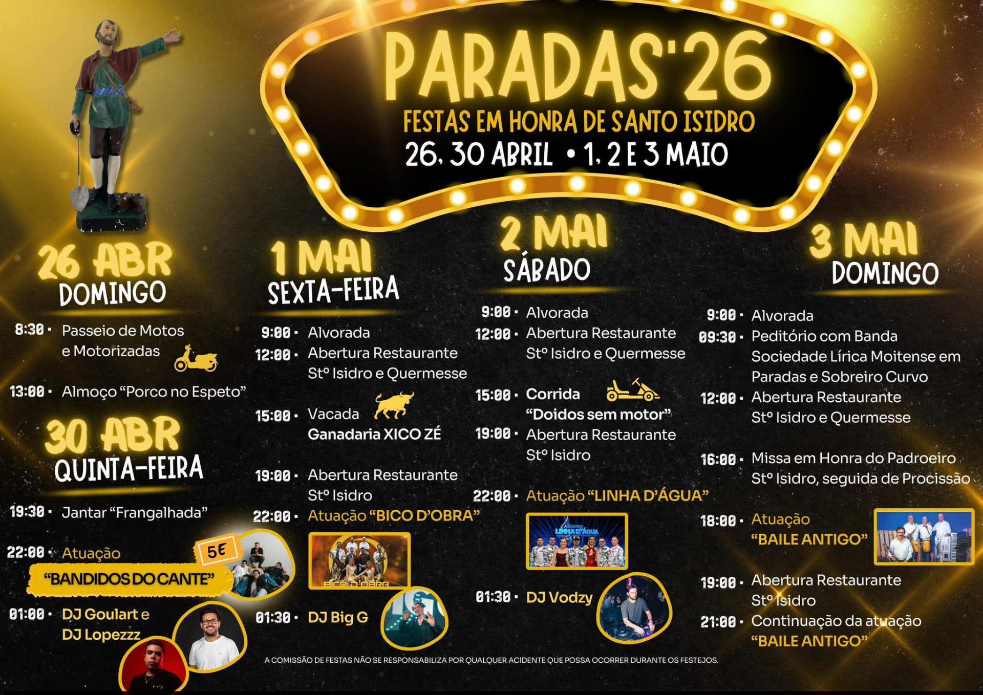 Cartaz de Festas em Honra de Santo Isidro
