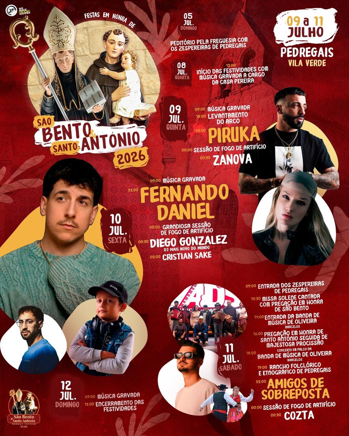 Cartaz de Festas em Honra de São Bento e St.º António