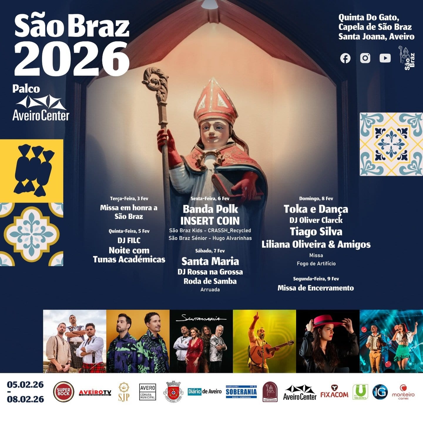 Cartaz de Festas em Honra de São Brás