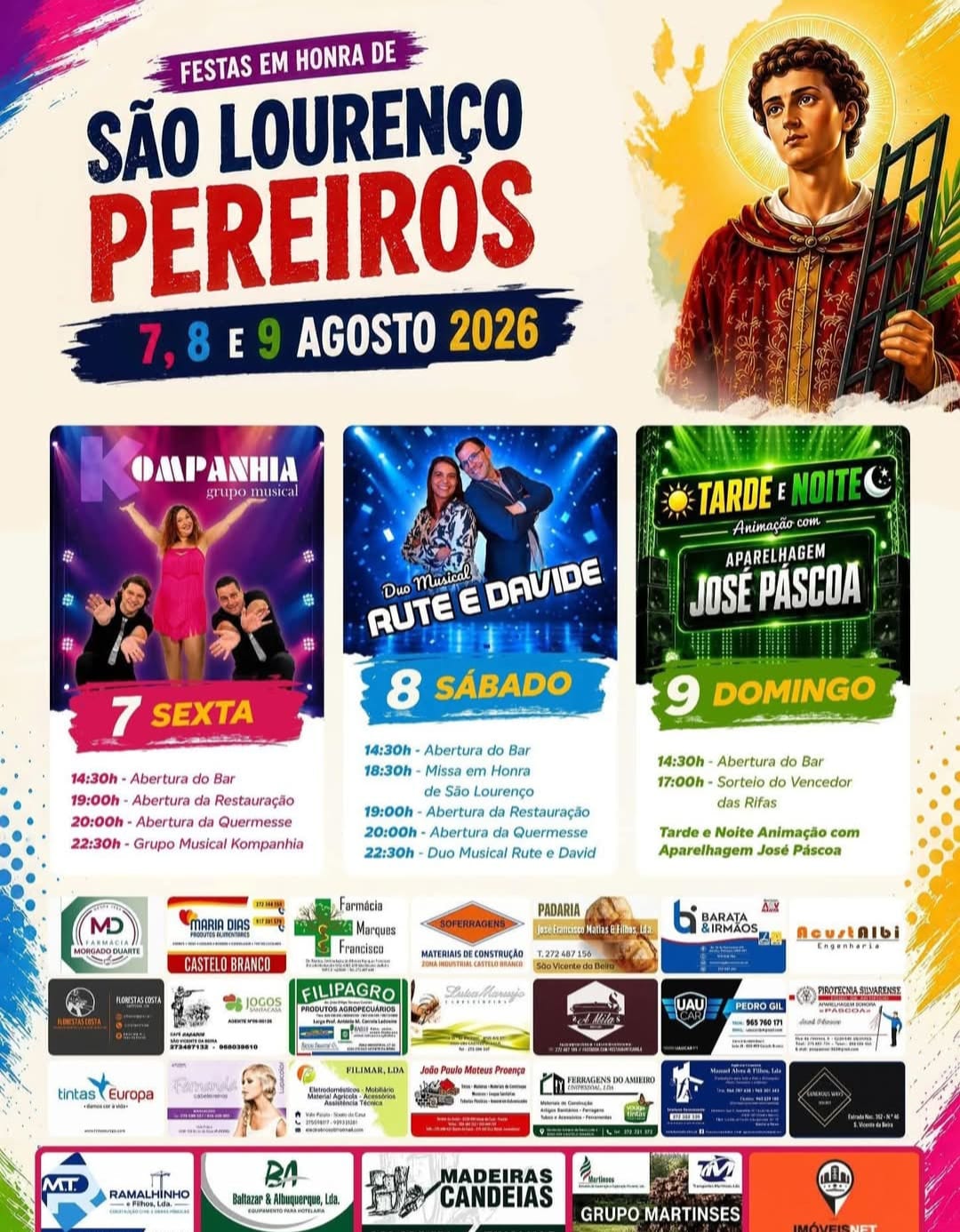 Cartaz de Festas em Honra de São Lourenço