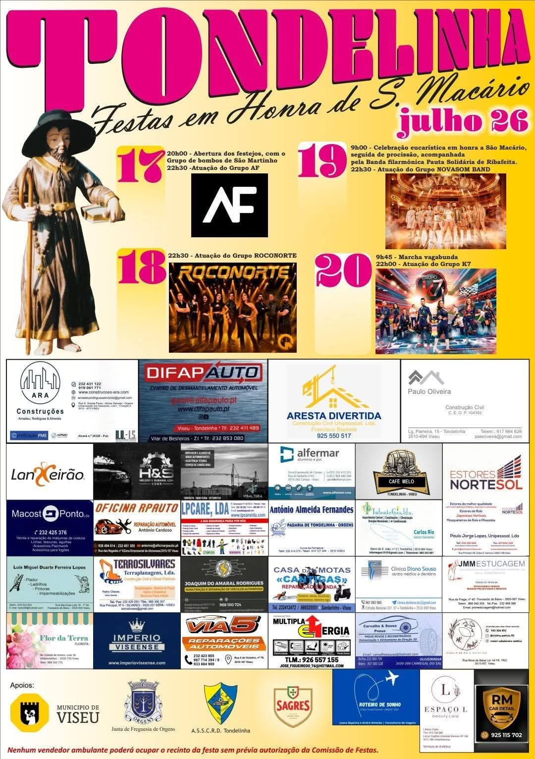 Cartaz de Festas em Honra de São Macário