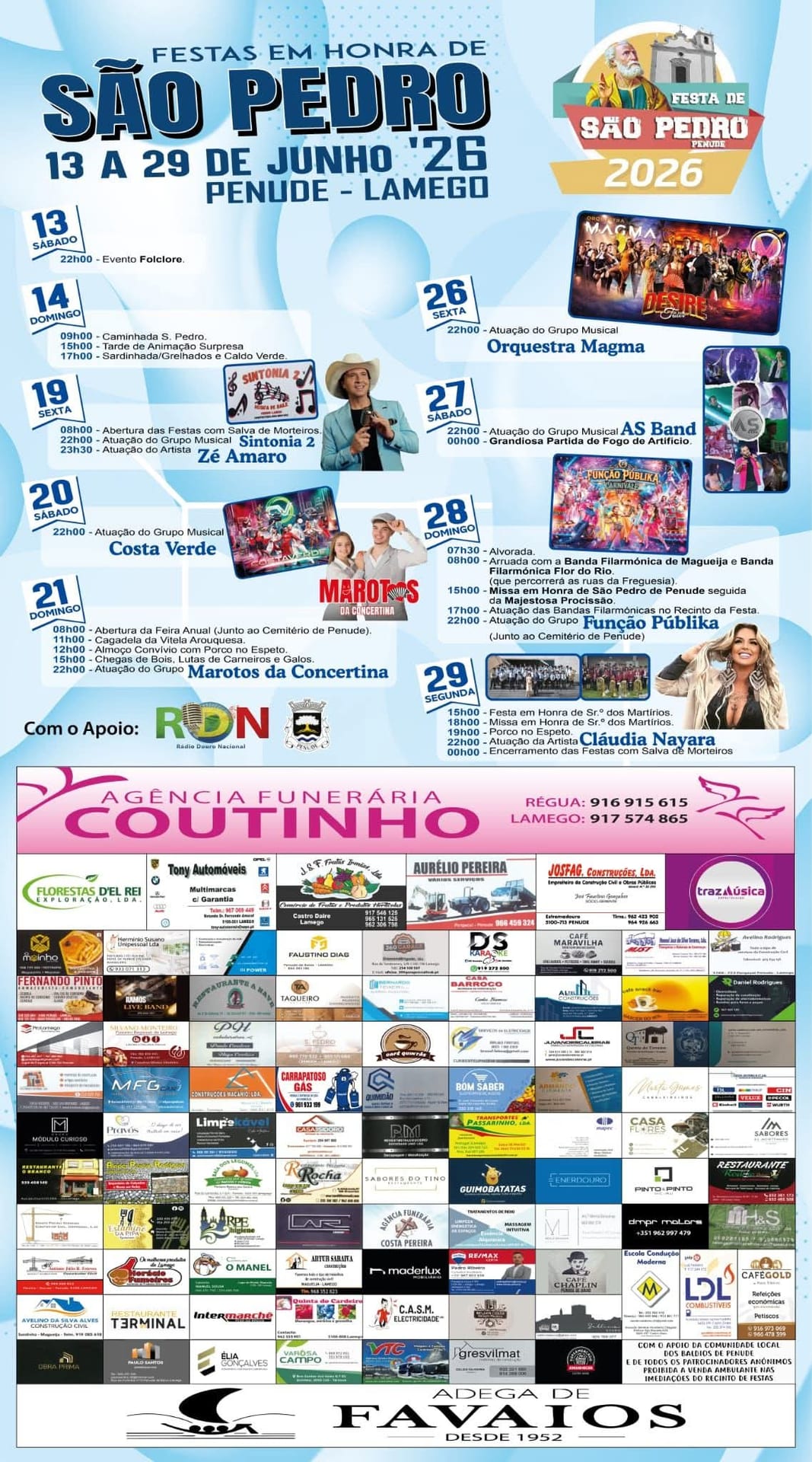 Cartaz de Festas em Honra de São Pedro