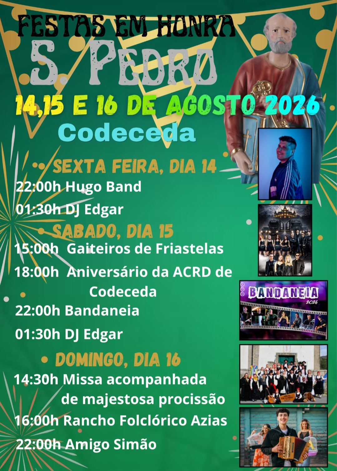 Cartaz de Festas em Honra de São Pedro