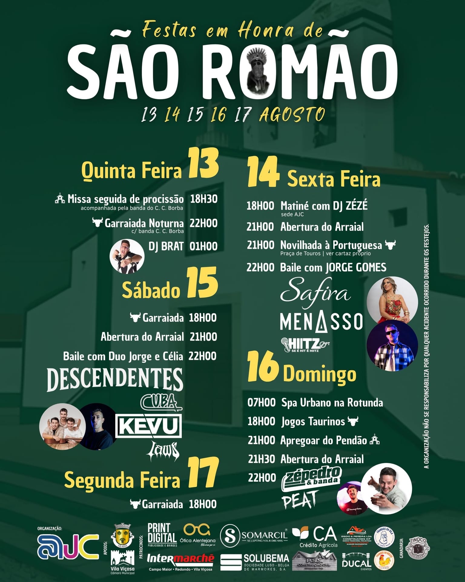 Cartaz de Festas em Honra de São Romão