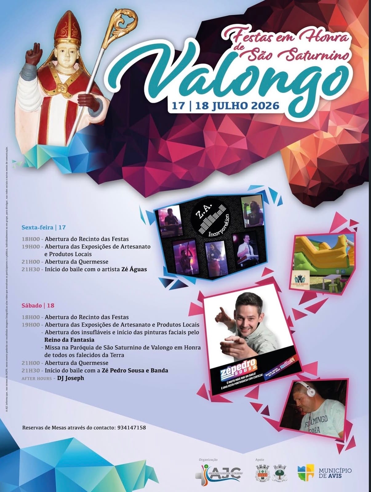Cartaz de Festas em Honra de São Saturnino