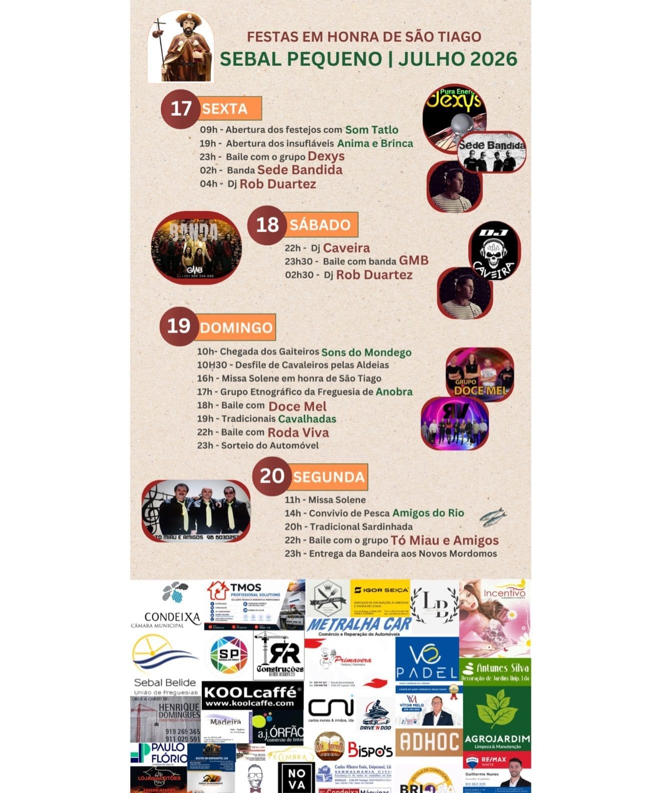 Cartaz de Festas em Honra de São Tiago