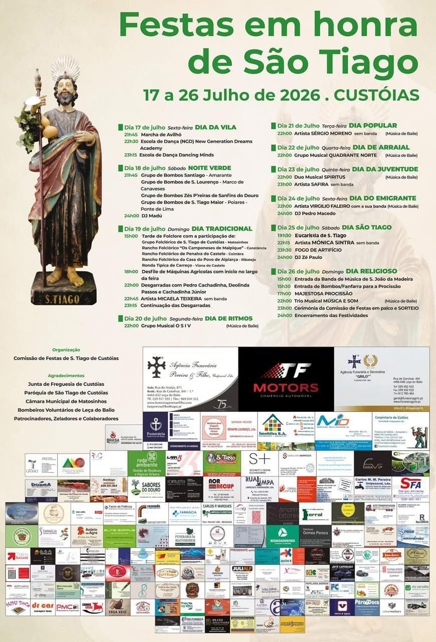 Cartaz de Festas em Honra de São Tiago