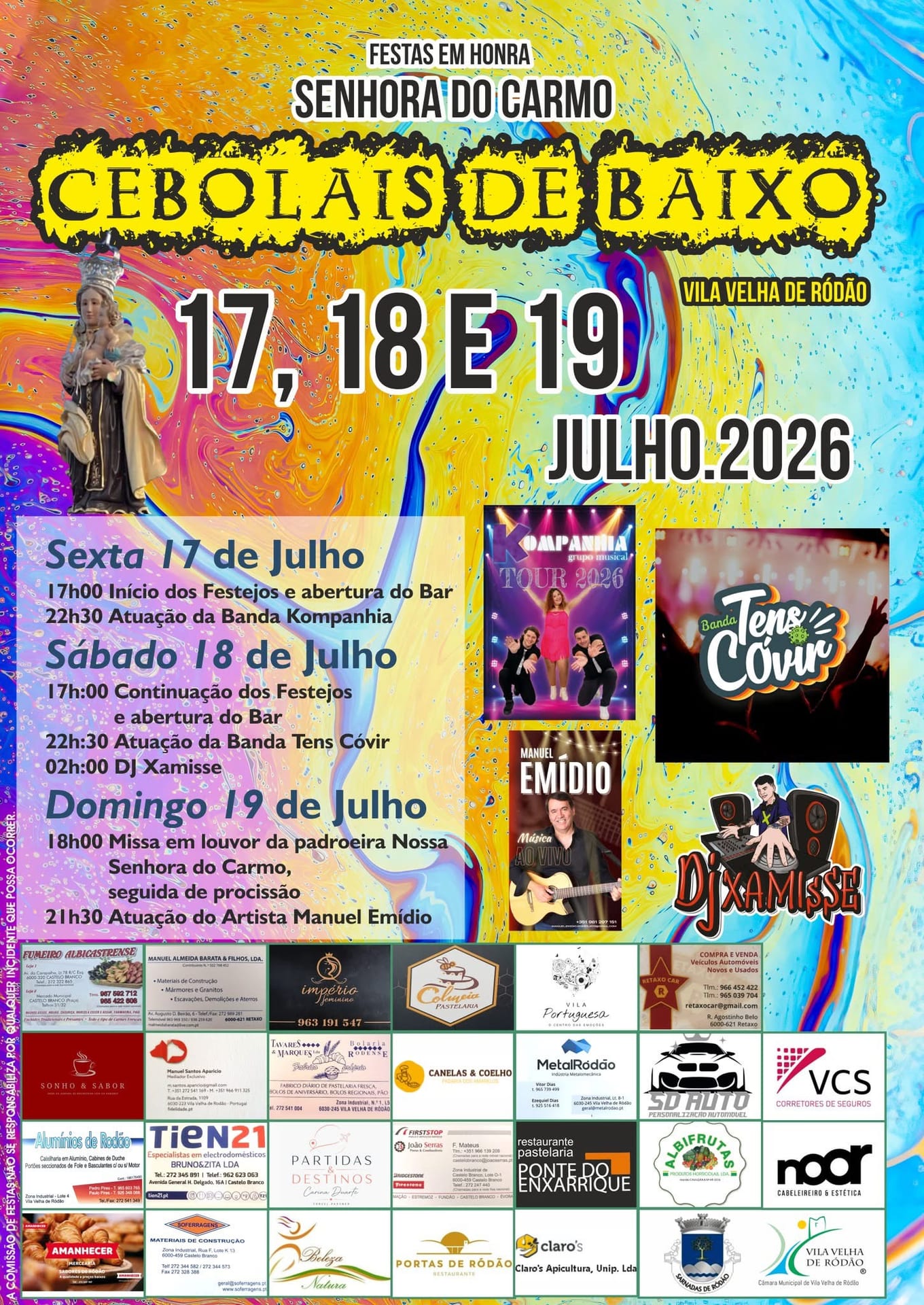 Cartaz de Festas em Honra de Senhora do Carmo