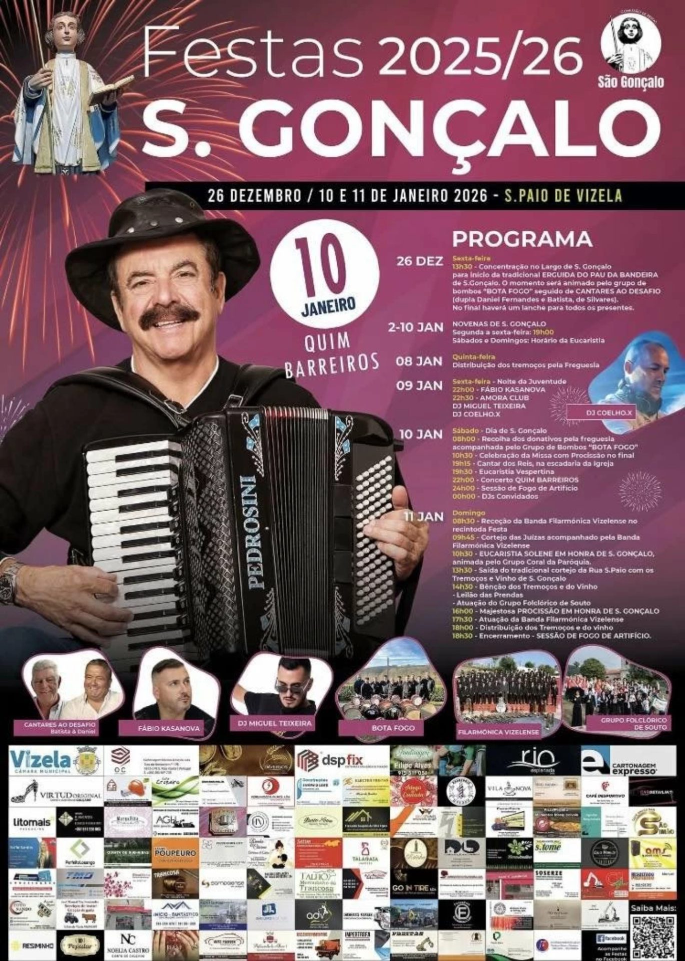 Cartaz de Festas em honra de São Gonçalo 2025/26