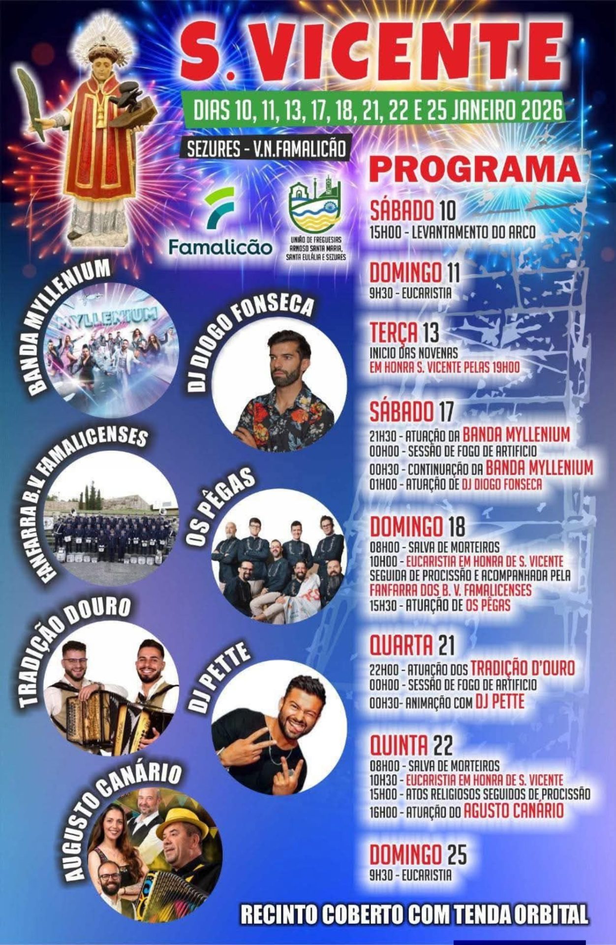 Cartaz de Festas em Honra de São Vicente - Sezures