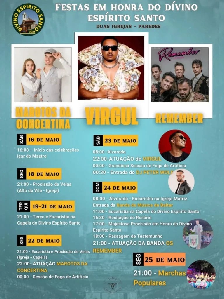 Cartaz de Festas em Honra do Divino Espírito Santo