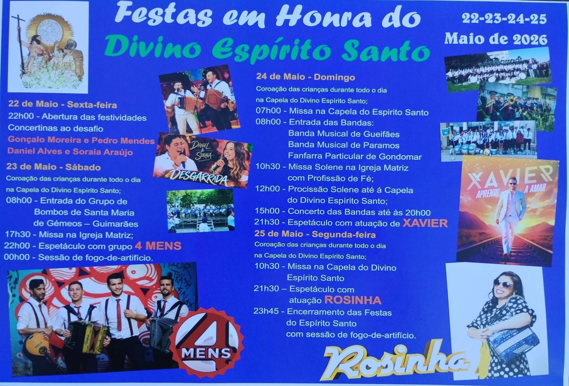 Cartaz de Festas em Honra do Divino Espírito Santo