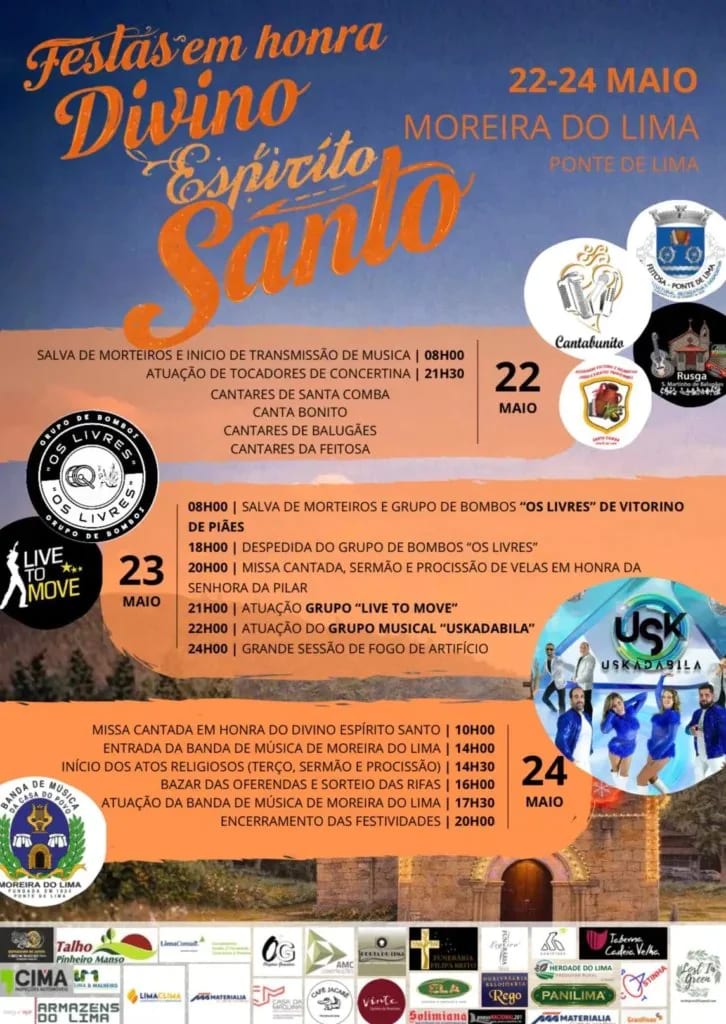 Cartaz de Festas em Honra do Divino Espírito Santo