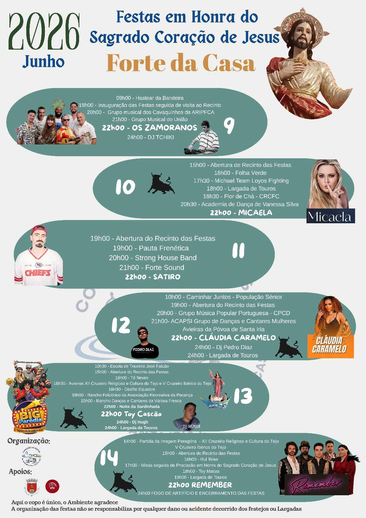 Cartaz de Festas em Honra do Sagrado Coração de Jesus
