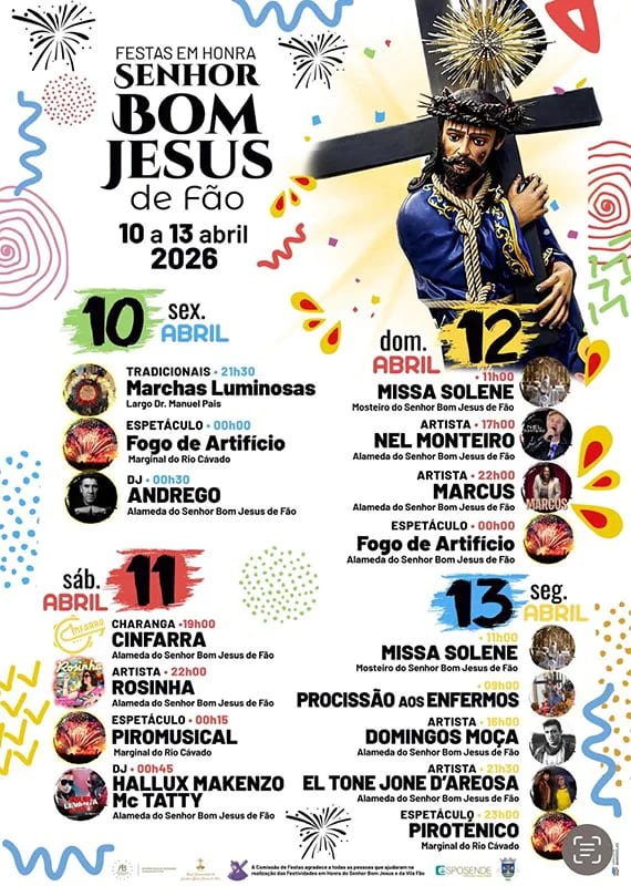 Cartaz de Festas em Honra do Senhor Bom Jesus de Fão
