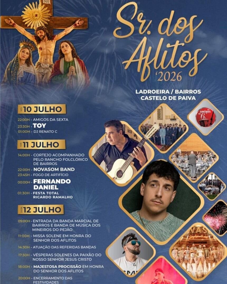 Cartaz de Festas em Honra do Sr. dos Aflitos