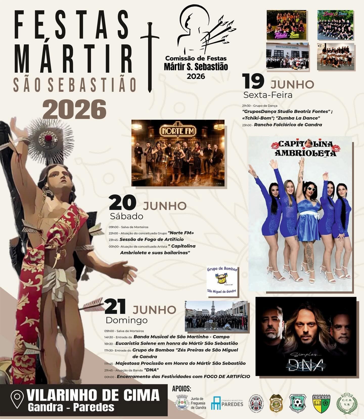 Cartaz de Festas Mártir S. Sebastião
