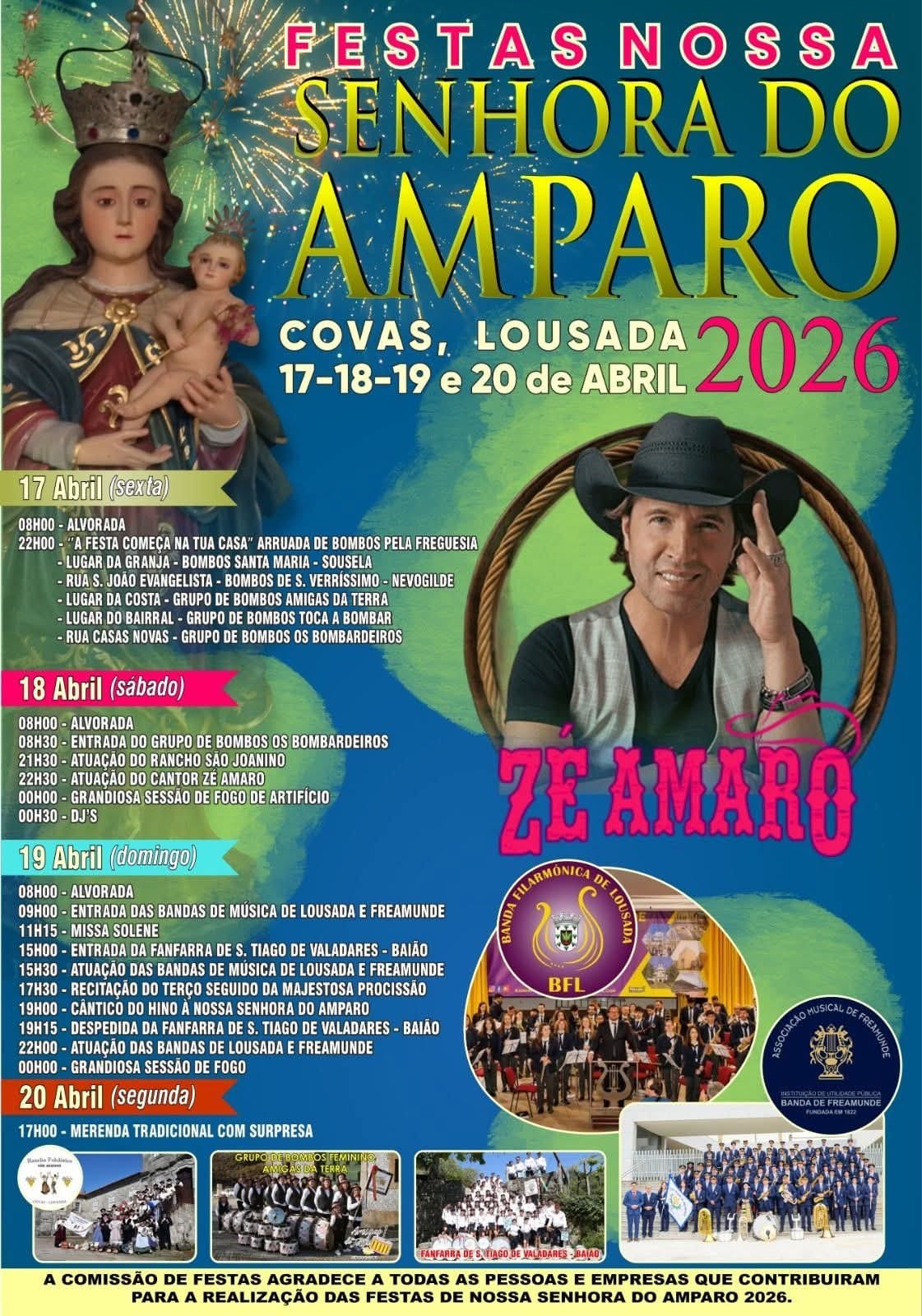 Cartaz de Festas N.ª Sr.ª do Amparo