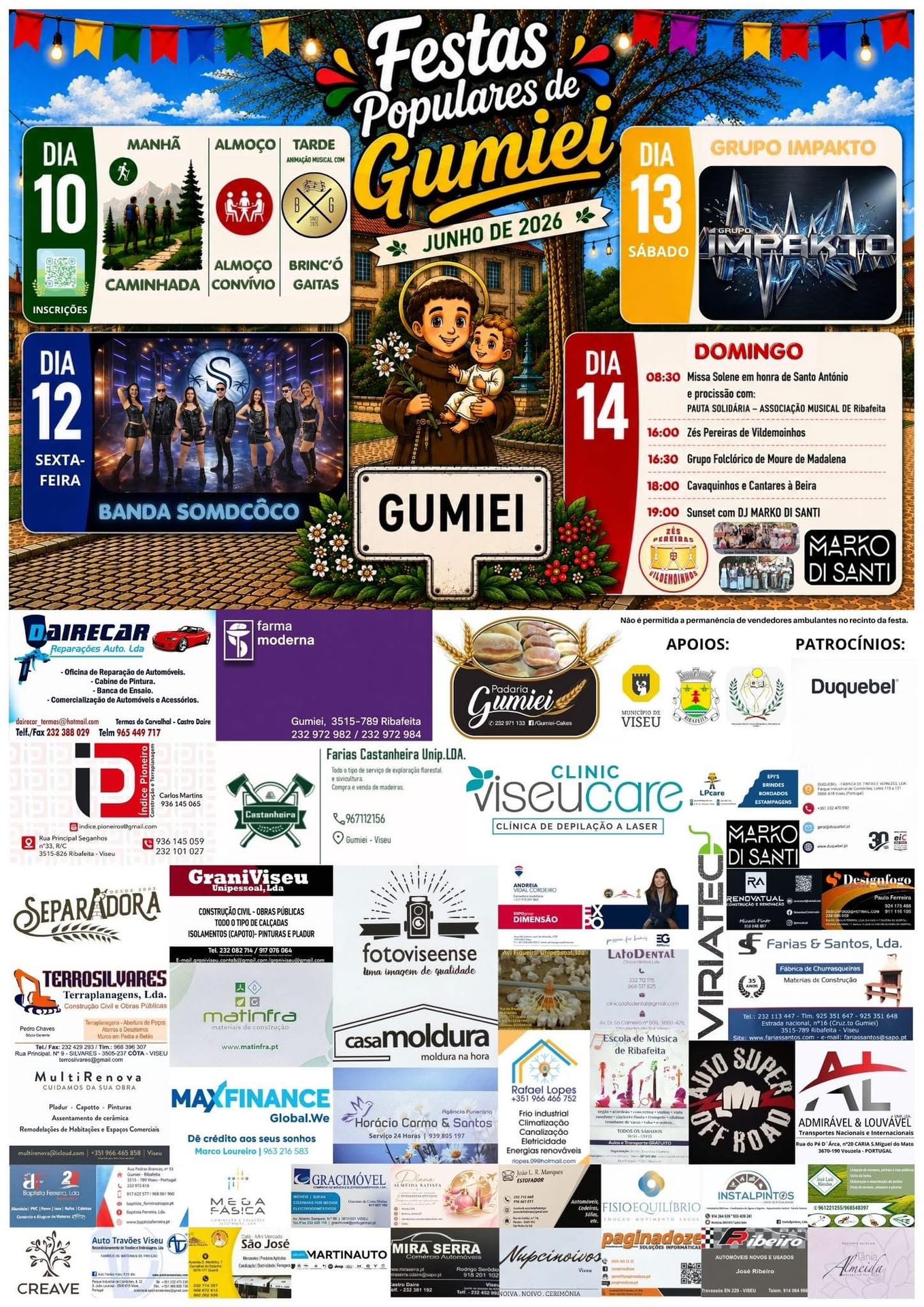 Cartaz de Festas Populares de Gumiei