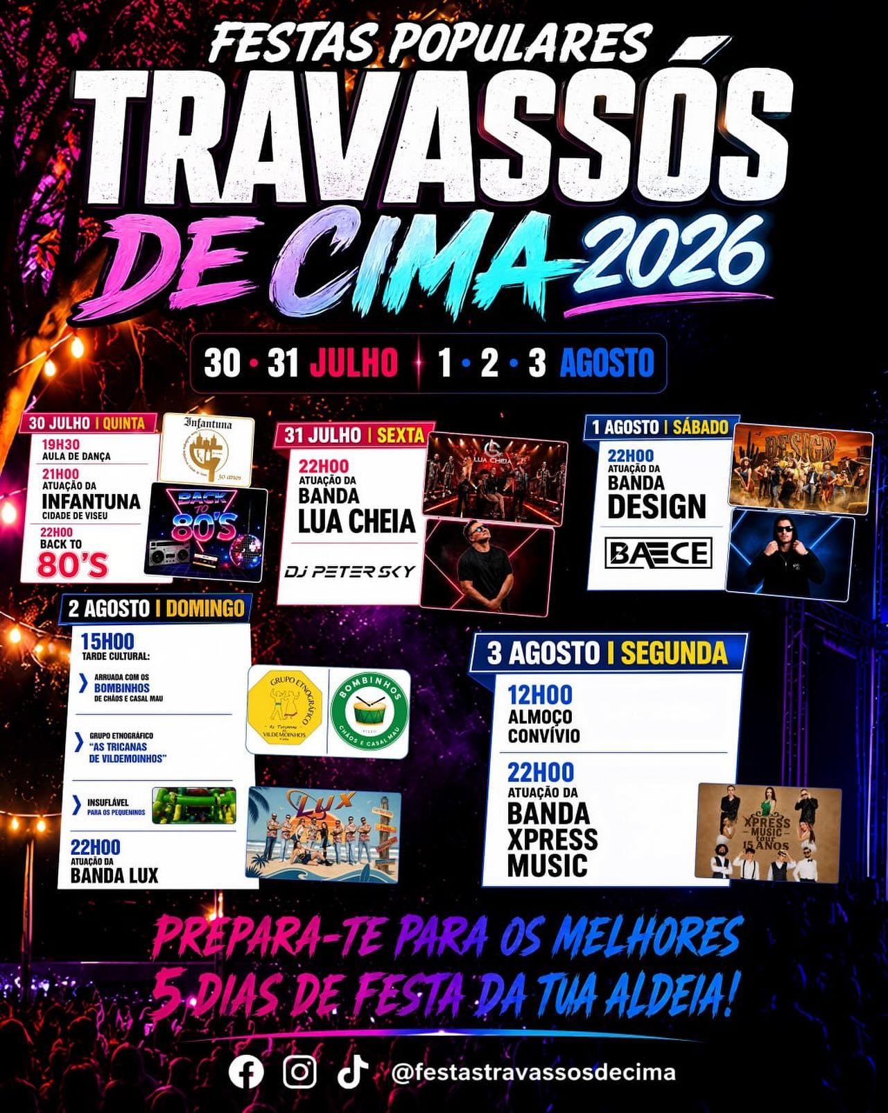Cartaz de Festas Populares de Travessós de Cima