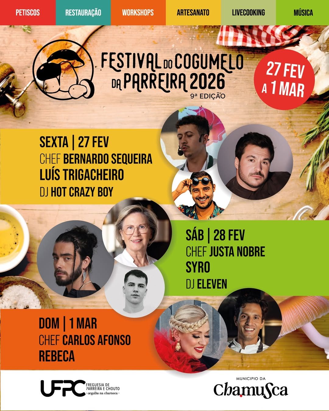 Cartaz de Festival do Cogumelo da Parreira 2026