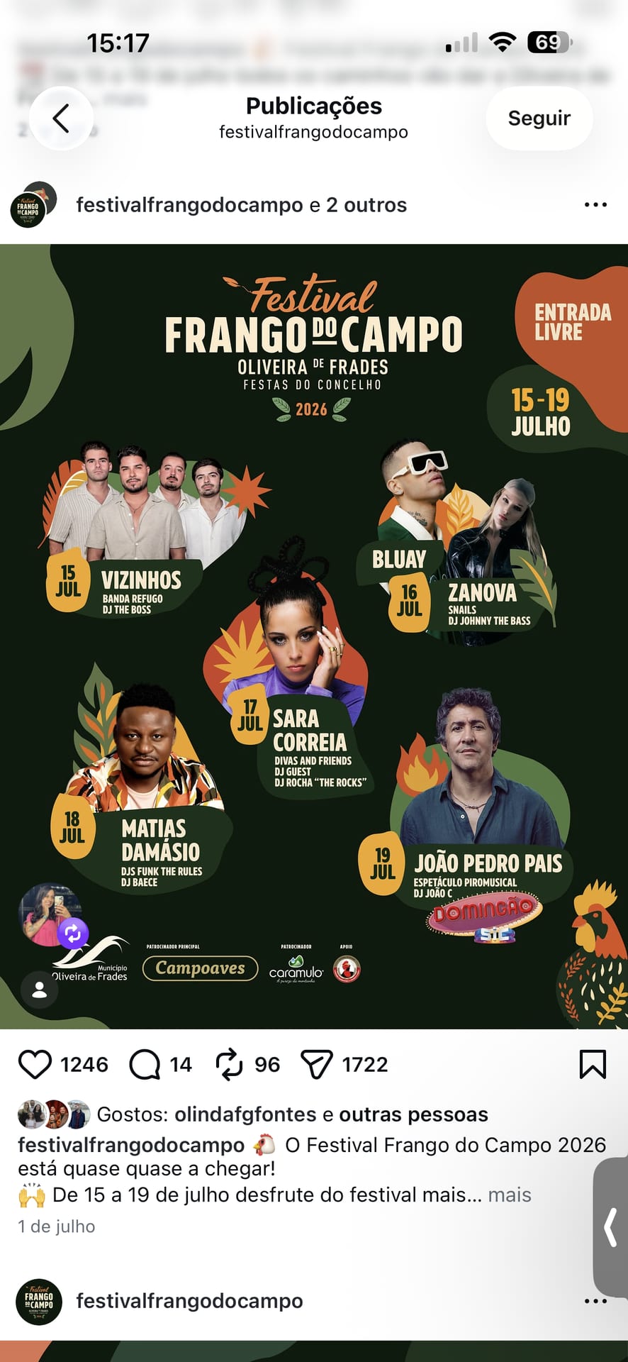 Cartaz de Festival Frango do Campo