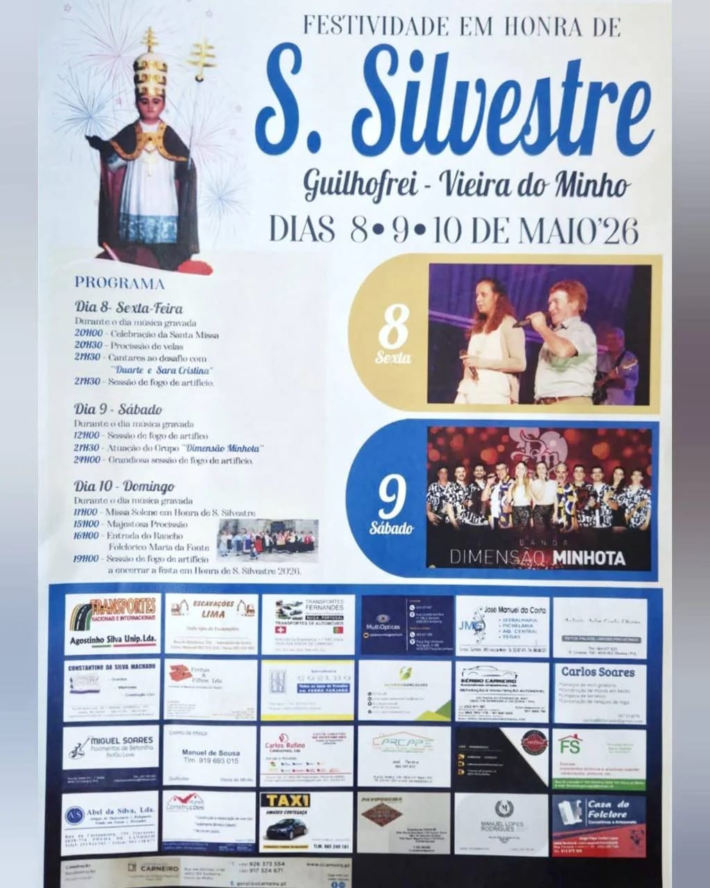 Cartaz de Festividade em Honra de S. Silvestre