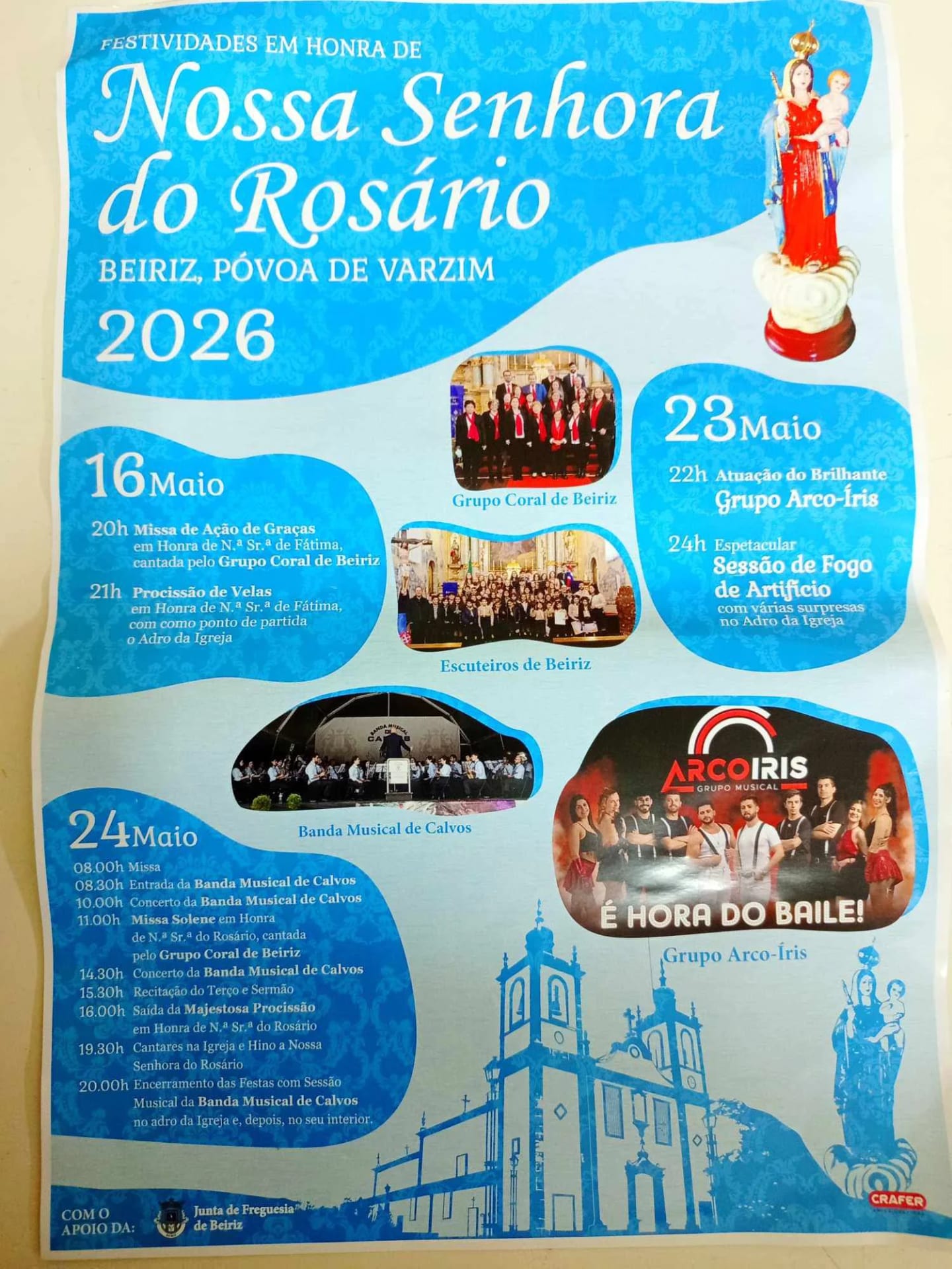 Cartaz de Festividades em Honra de N.ª Sr.ª do Rosário
