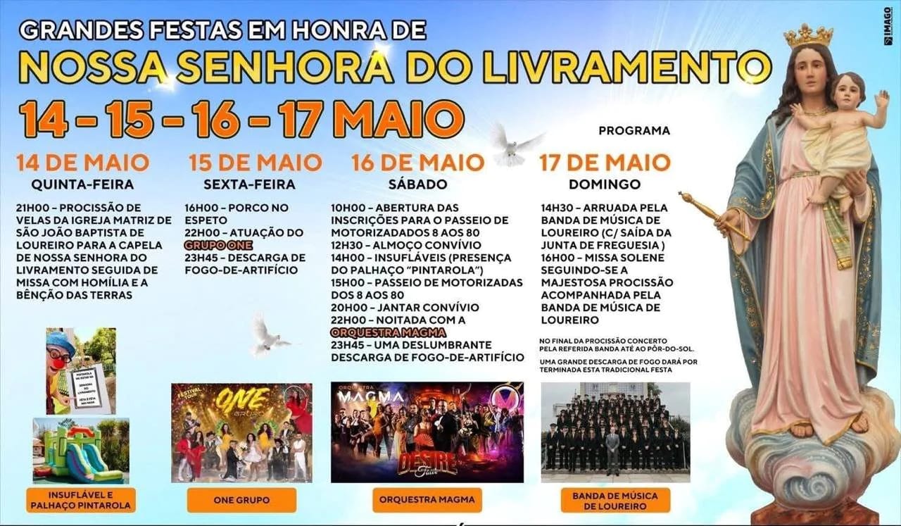 Cartaz de Grandes Festas em Honra de N.ª Sr.ª do Livramento 