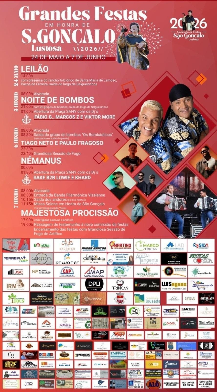 Cartaz de Grandes Festas em Honra de S. Gonçalo