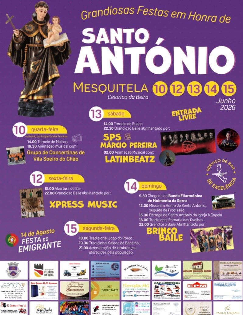 Cartaz de Grandiosas Festas em Honra de S. António