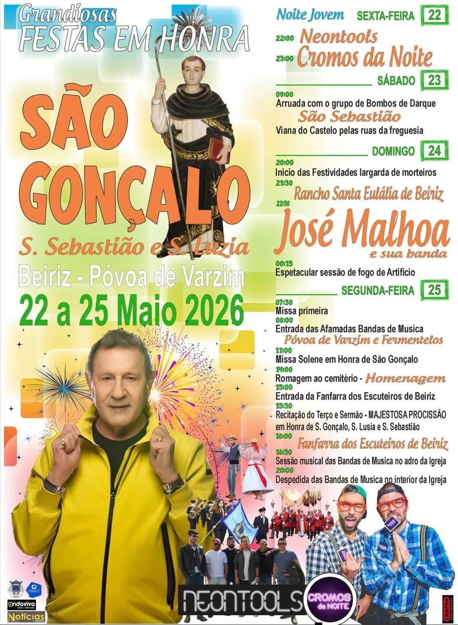 Cartaz de Grandiosas Festas em Honra de São Gonçalo
