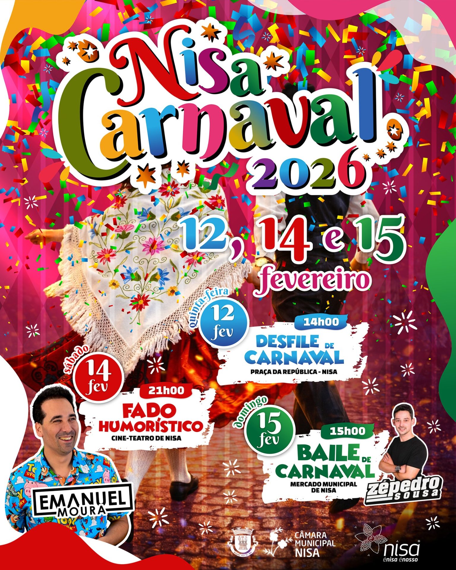 Cartaz de Nisa Carnaval 2026