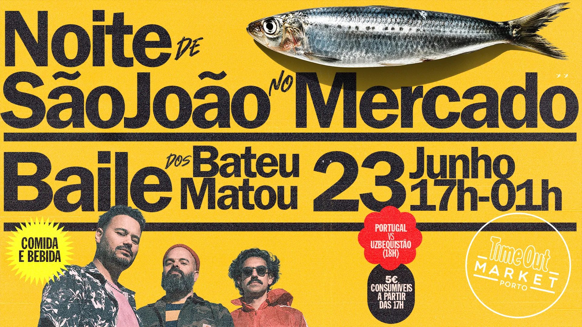 Cartaz de Noite de S. João no Mercado