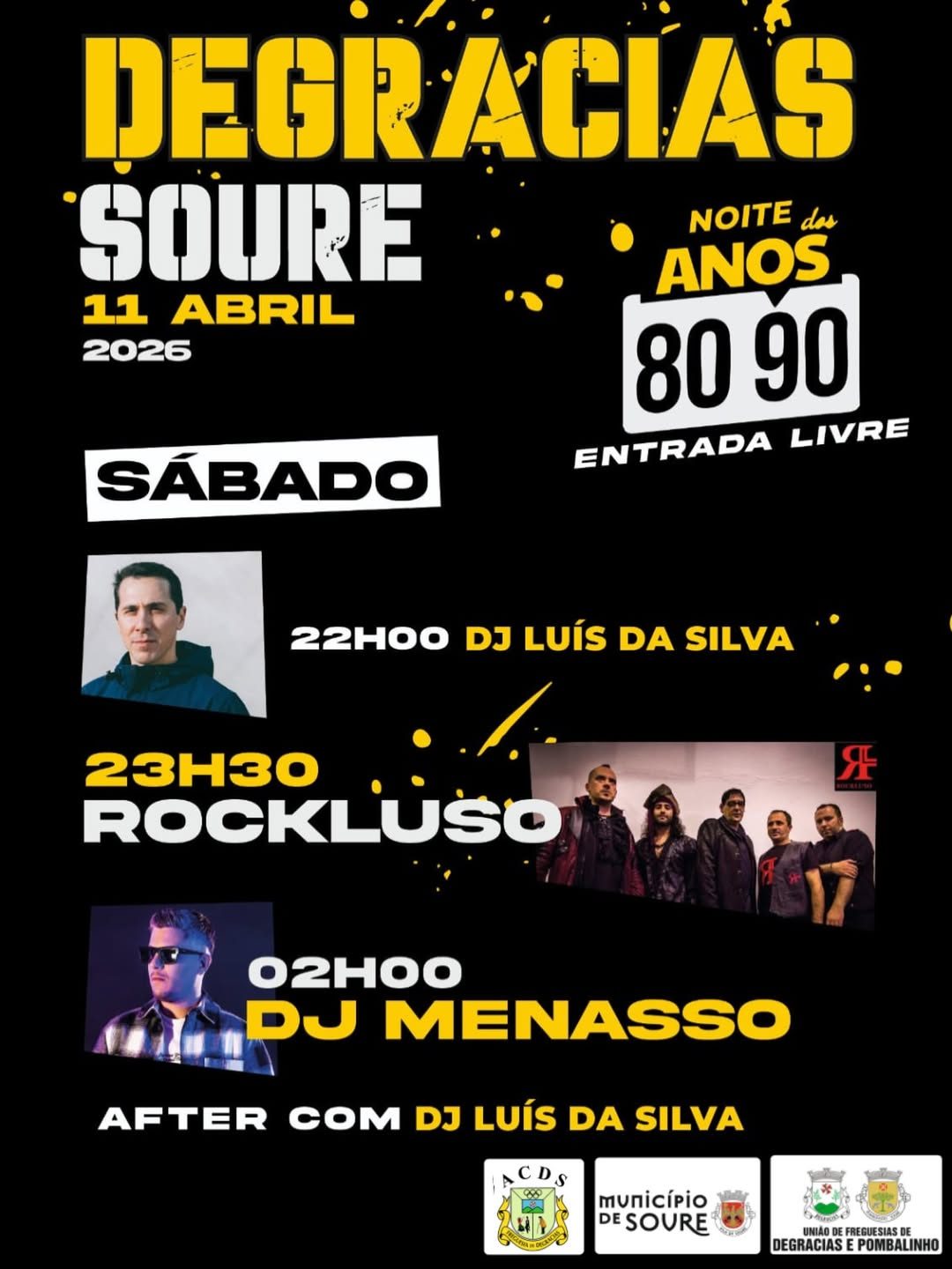 Cartaz de Noite dos Anos 80 e 90