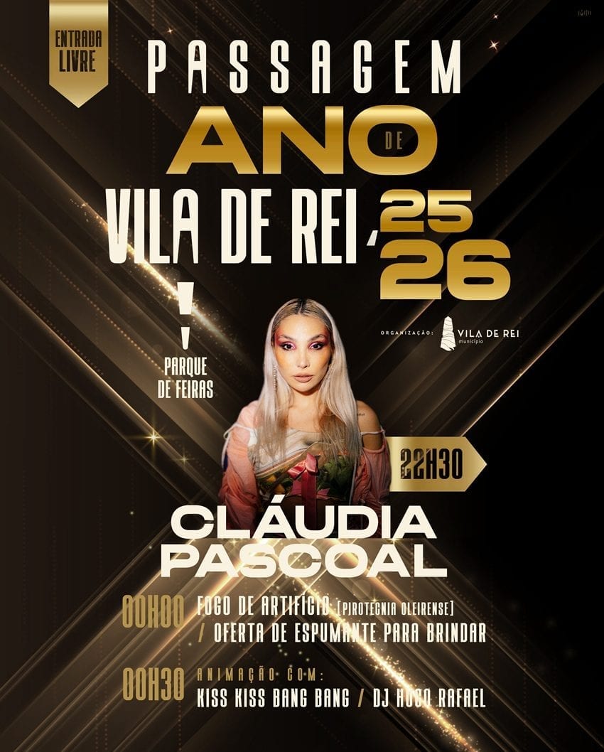 Cartaz de Passagem de Ano 2025/2026 - Vila de Rei