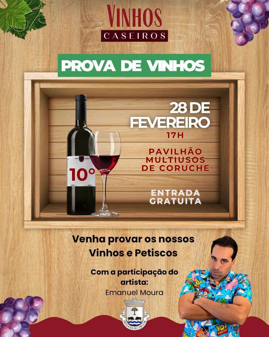 Cartaz de Prova de Vinhos Caseiros