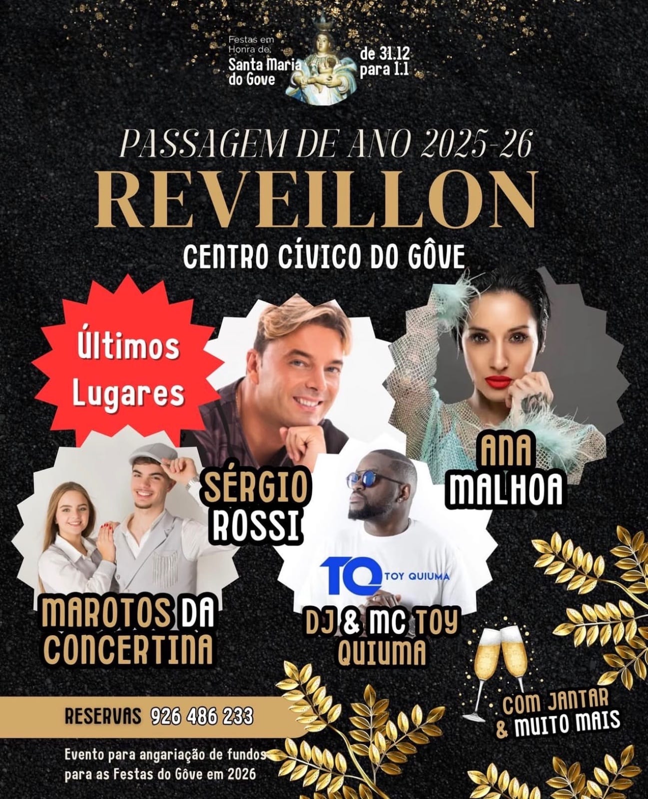 Cartaz de Reveillon - Centro Cívico do Gôve