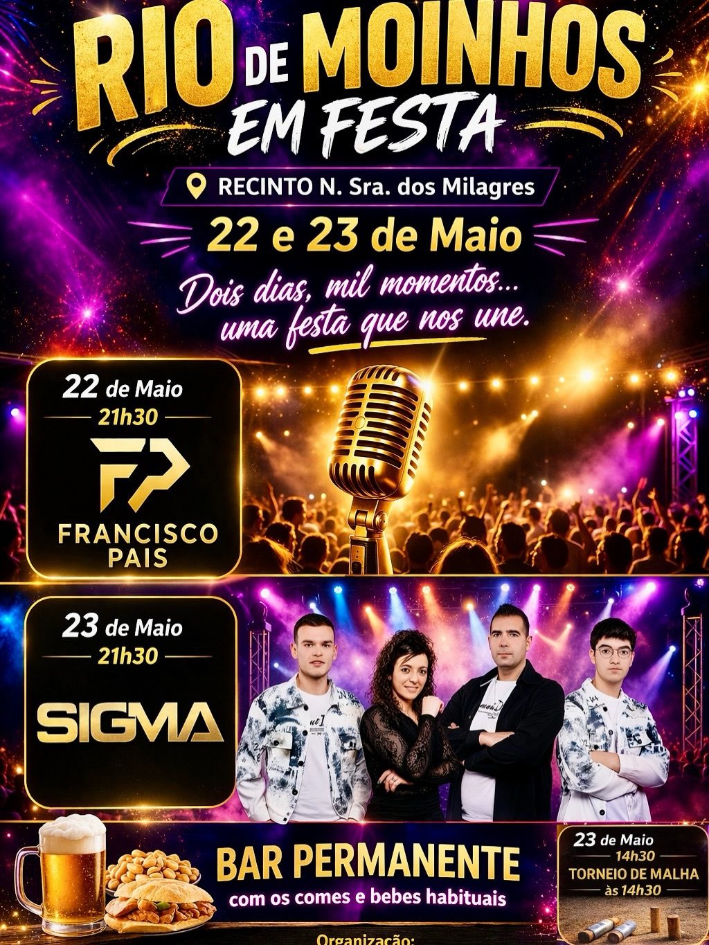 Cartaz de Rio de Moinhos em Festa