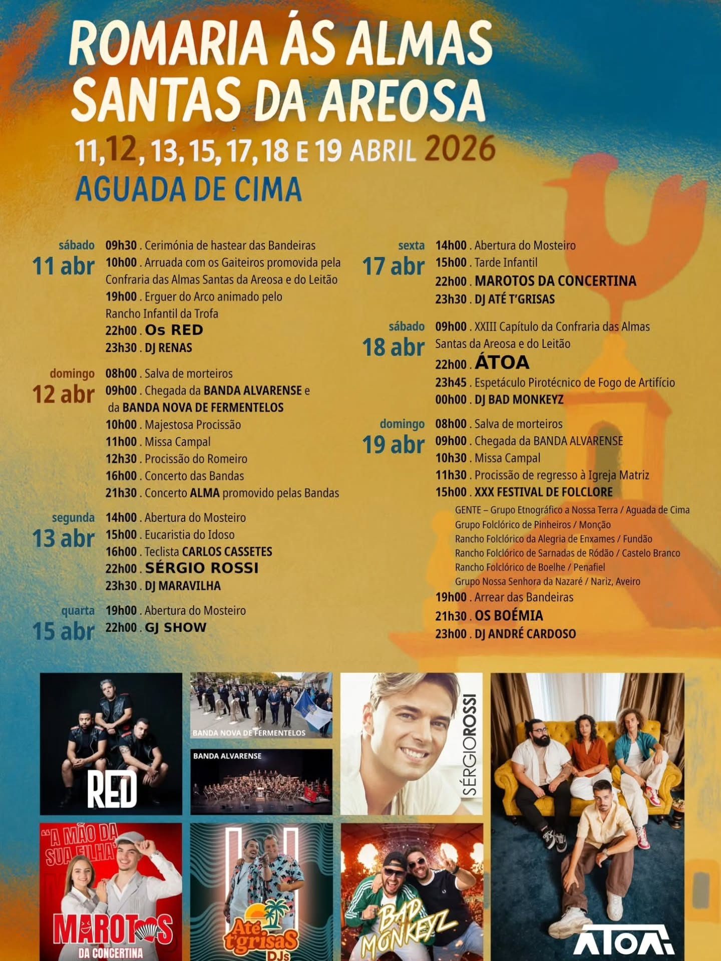 Cartaz de Romaria às Almas Santas da Areosa