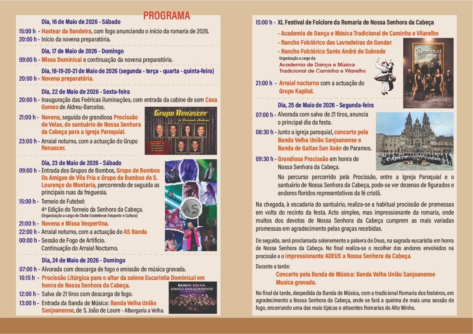 Cartaz de Romaria de Nossa Senhora da Cabeça