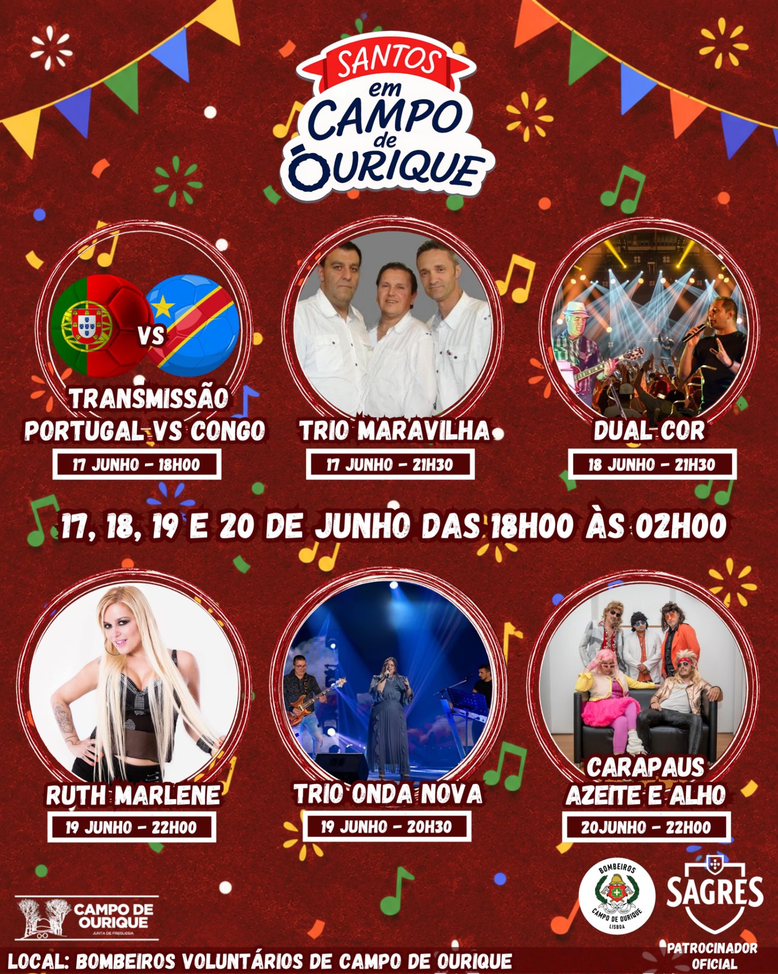 Cartaz de Santos em Campo de Ourique