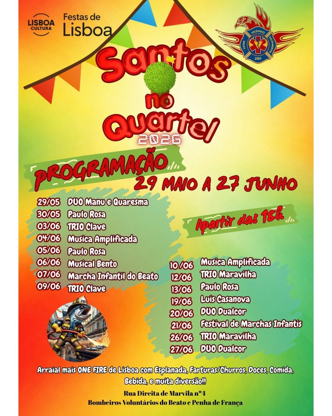 Cartaz de Santos no Quartel