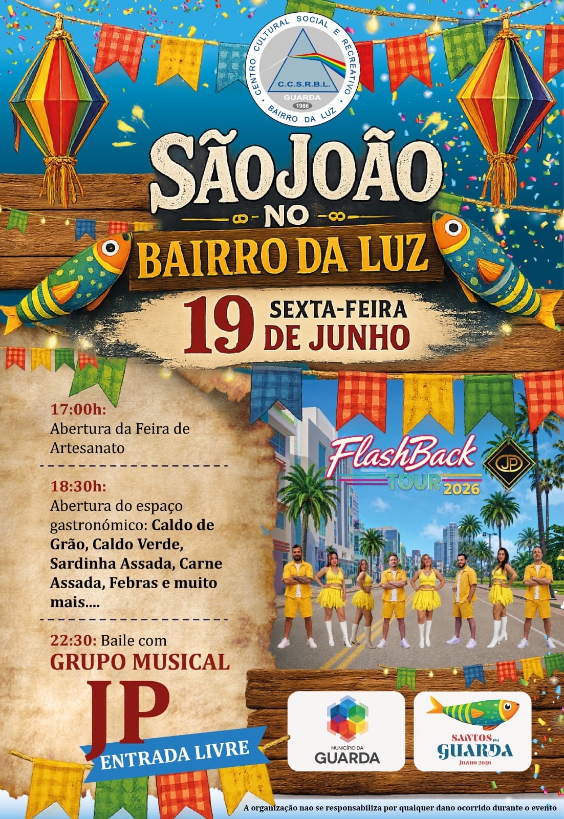 Cartaz de São João no Bairro da Luz