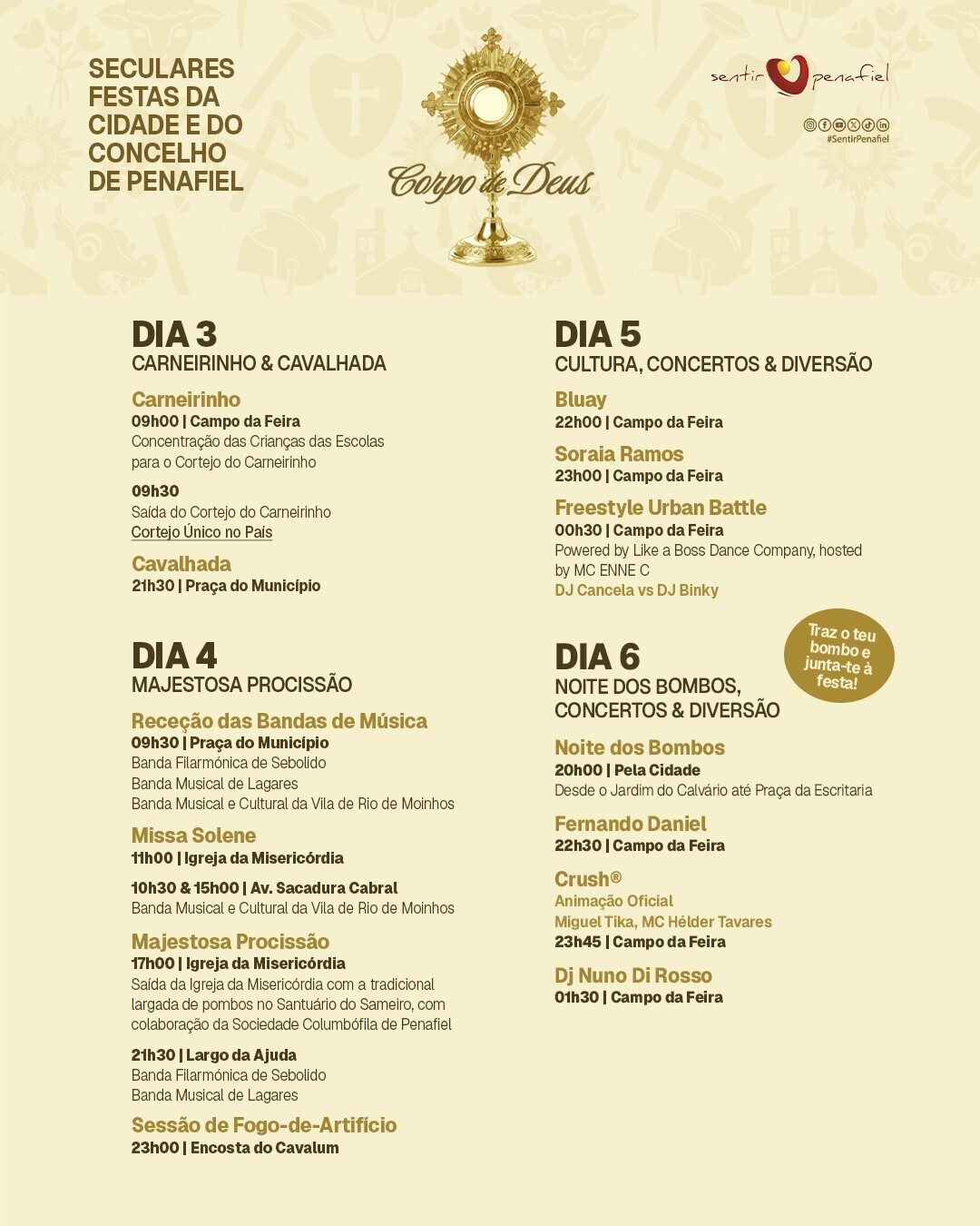 Cartaz de Seculares Festas da Cidade e do Concelho de Penafiel